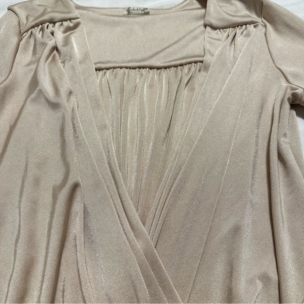 Free People Blush Beige Wrap Bodysuit - Picture 7 of 11